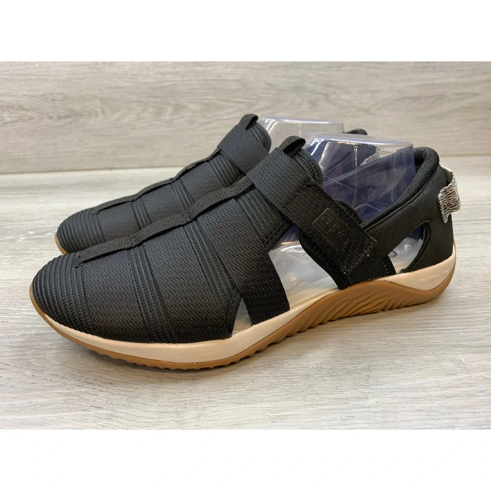 Ryka Echo Fisherman Black Sport Sandals Women's 10 Re-Zorb Lite Casual Shoes